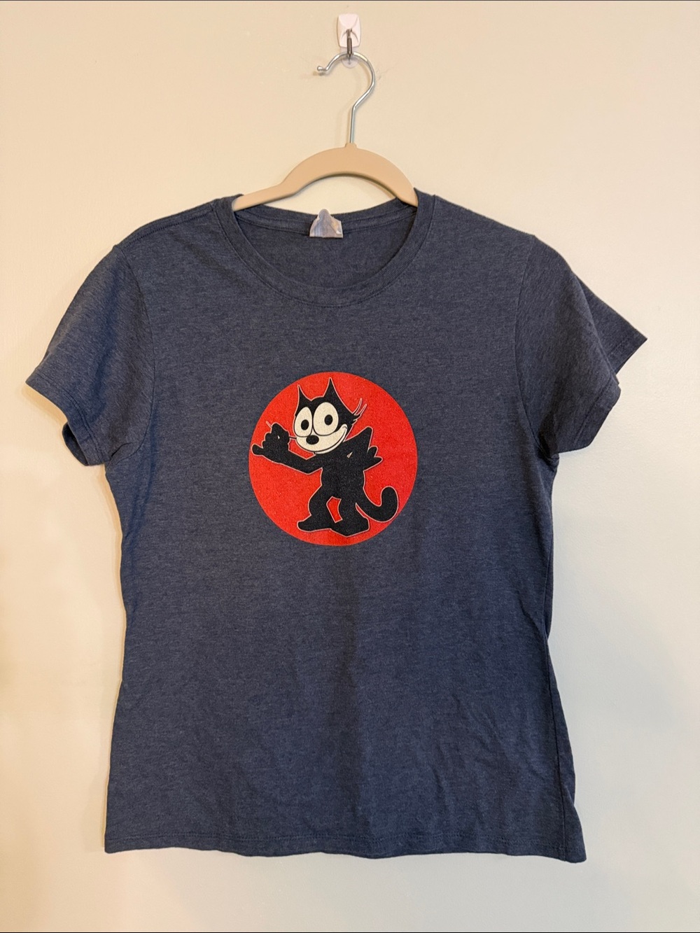 Port and Company Navy Tee with Red & Black Felix the Cat Graphic